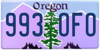 OR license plate 993OFO