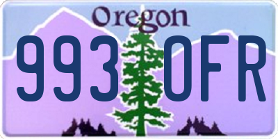 OR license plate 993OFR