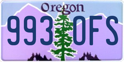 OR license plate 993OFS
