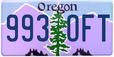 OR license plate 993OFT