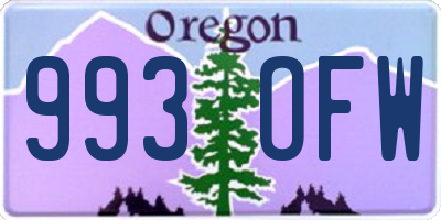 OR license plate 993OFW