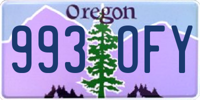 OR license plate 993OFY