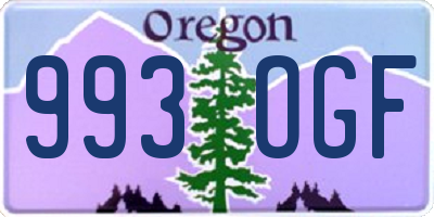 OR license plate 993OGF