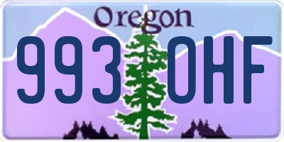 OR license plate 993OHF