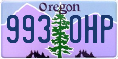 OR license plate 993OHP