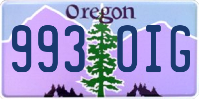 OR license plate 993OIG