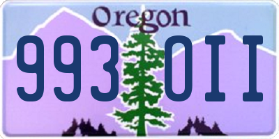 OR license plate 993OII