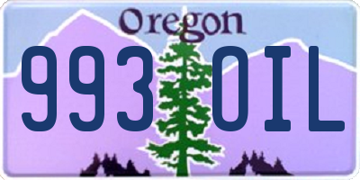 OR license plate 993OIL