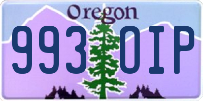 OR license plate 993OIP