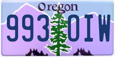 OR license plate 993OIW