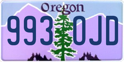 OR license plate 993OJD