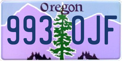 OR license plate 993OJF