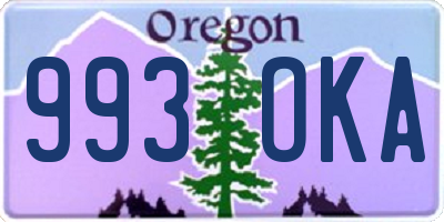 OR license plate 993OKA