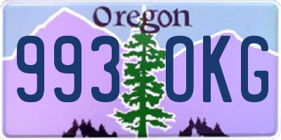 OR license plate 993OKG