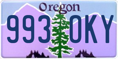 OR license plate 993OKY