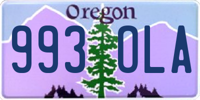 OR license plate 993OLA