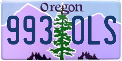 OR license plate 993OLS