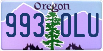 OR license plate 993OLU