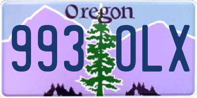 OR license plate 993OLX