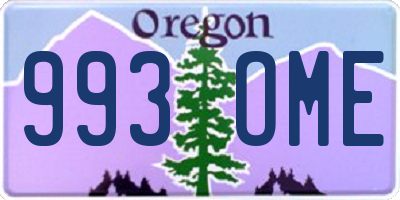 OR license plate 993OME
