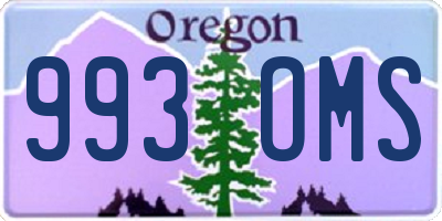 OR license plate 993OMS