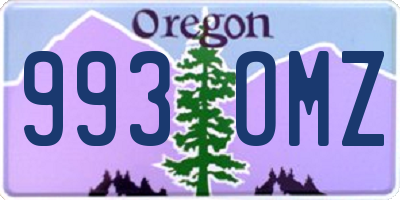 OR license plate 993OMZ