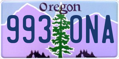 OR license plate 993ONA