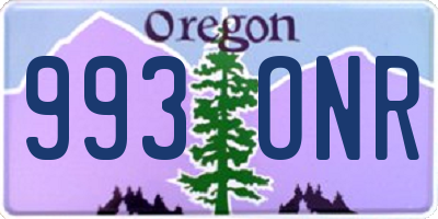 OR license plate 993ONR