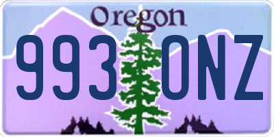 OR license plate 993ONZ