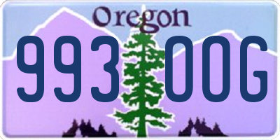 OR license plate 993OOG