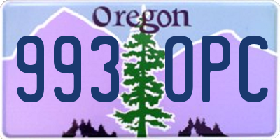 OR license plate 993OPC