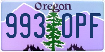 OR license plate 993OPF