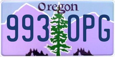 OR license plate 993OPG