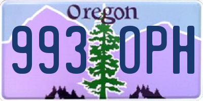 OR license plate 993OPH
