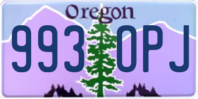 OR license plate 993OPJ