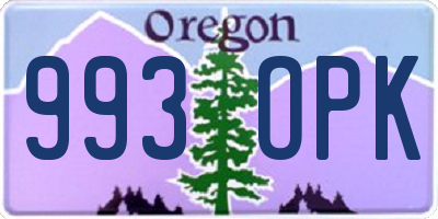 OR license plate 993OPK