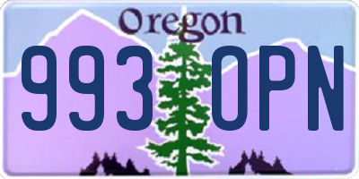 OR license plate 993OPN
