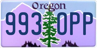 OR license plate 993OPP