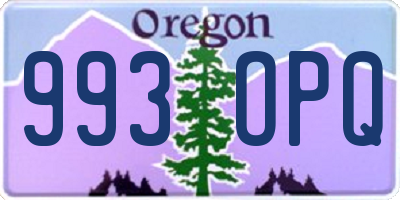 OR license plate 993OPQ