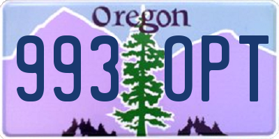 OR license plate 993OPT