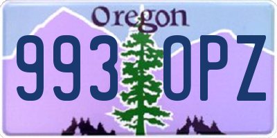OR license plate 993OPZ