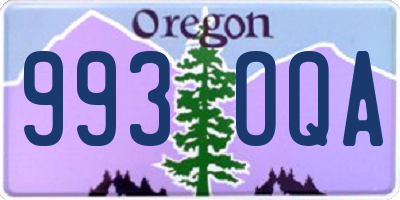 OR license plate 993OQA