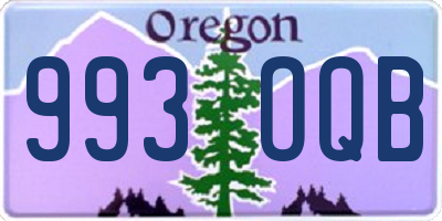 OR license plate 993OQB