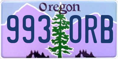 OR license plate 993ORB
