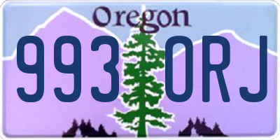 OR license plate 993ORJ