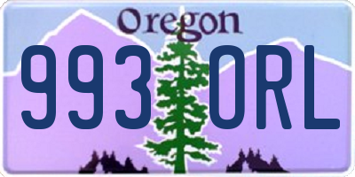 OR license plate 993ORL