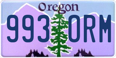 OR license plate 993ORM