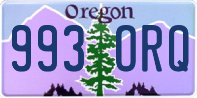 OR license plate 993ORQ
