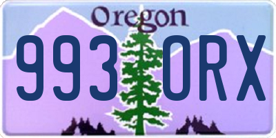 OR license plate 993ORX