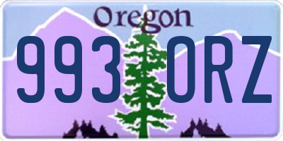 OR license plate 993ORZ